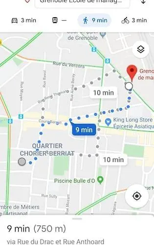 Avec Parking, Clim, Balcon, Proche Tram Apartamento Grenoble